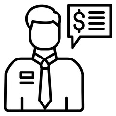 Male Financial Advisor Icon