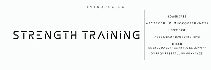 Creative font. Modern abstract digital tech font. Logo creative font, type, technology, movie, digital, music, movie. Fonts and illustration in vector format.