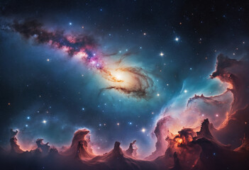 Naklejka premium lights in space