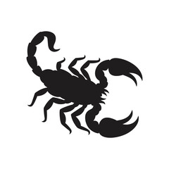Striking Scorpion Silhouette Vector Illustration | Wildlife Design