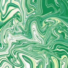 Natural green background, exploration of calming abstract marble patterns depicting dominant colors that give a fresh and natural impression