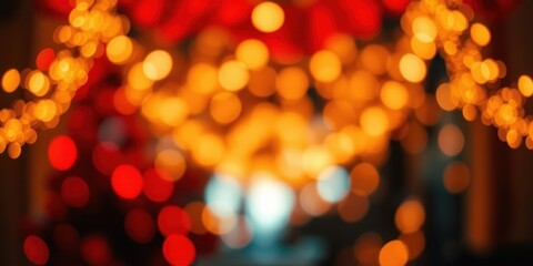 Fototapeta premium Abstract Festive Background of Warm and Cool Lights