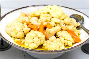Cold Appetizer - Cauliflower with Carrots in Olive Oil