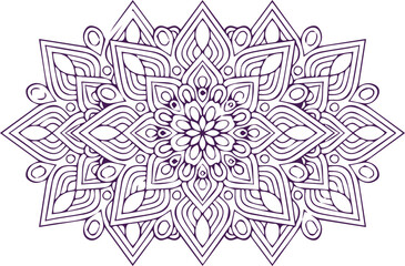 Beautiful flower art and mandala vector design