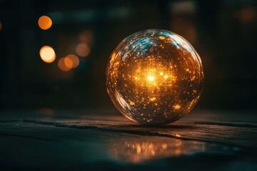 Illuminated Sphere Reveals Inner Circuitry Network