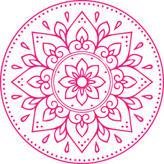 Beautiful flower art and mandala vector design