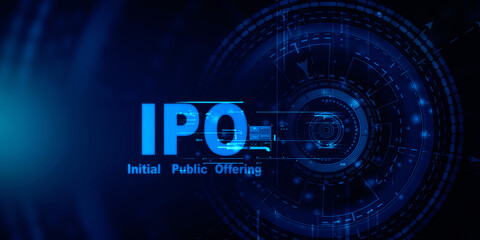 2d illustration initial public offering concept
