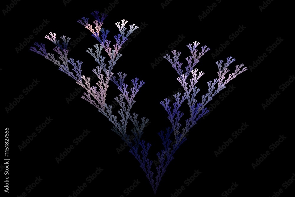 Poster computer generated fractal pattern and shape