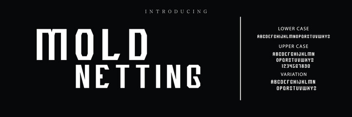 Minimal modern alphabet fonts. Typography minimalist urban digital fashion future creative logo font.