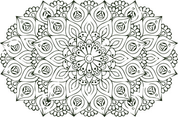 Beautiful flower art and mandala vector design