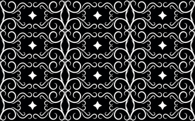 Luxurious black and white striped motif with ethnic batik style for wallpaper presentation background. Traditional ornamental art pattern for wallpaper or clothing advertising background sticker.