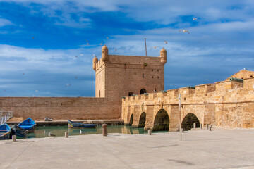 Fototapeta premium fortress on the port of the city of Essaouira in Morocco