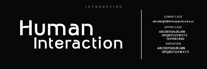 Minimal modern logo alphabet fonts. Typography minimalist urban sana serif digital fashion future creative logos fonts. vector illustration