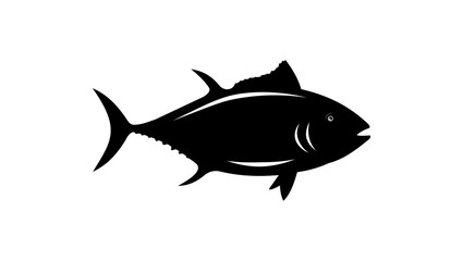 Ocean Tuna, black isolated silhouette