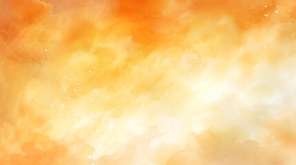Abstract watercolor texture in warm orange and yellow tones