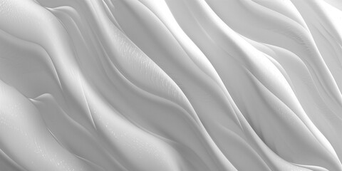 Obraz premium abstract white wavy abstract background pattern with fabric waves