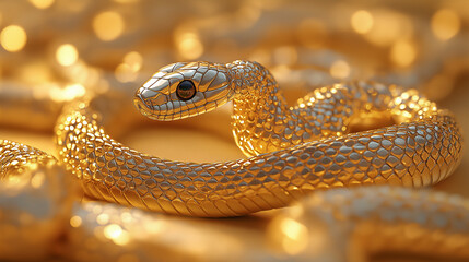 Fototapeta premium 黄金の蛇