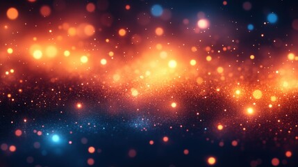 Obraz premium Abstract background with warm and cool light bokeh effects.