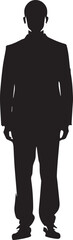 silhouette of a man in a suit