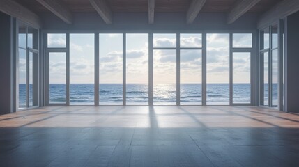 Fototapeta premium Ocean View Luxury Home Interior Design