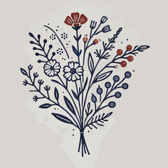 boquet, illustrasion, logo, icon