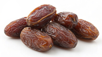 dried dates isolated on white background