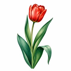Naklejka premium Crimson Tulip Elegance 