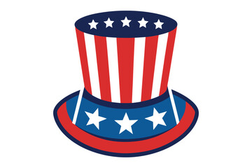 4th of july independence day hat vector illustration