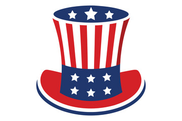 4th of july independence day hat vector illustration
