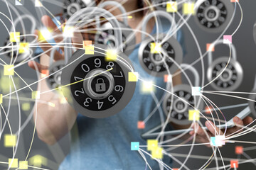 security data code digital in hand