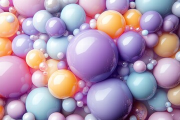 Pastel Color Spheres Background