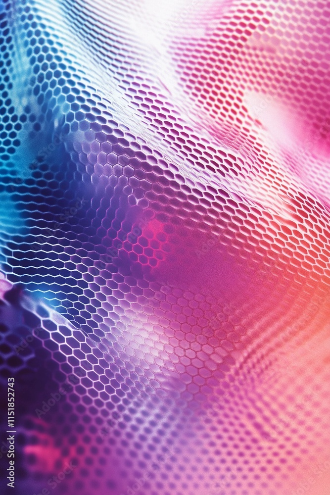 Poster intricate patterns display smooth color gradients in bright hues, creating depth