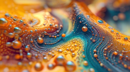 Fototapeta premium Abstract Colorful Bubblescape: A Symphony of Hues and Textures