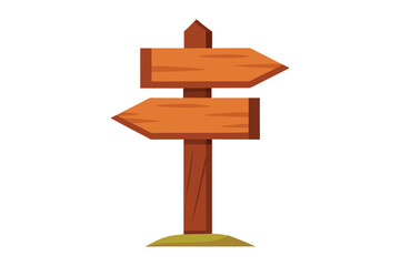3d wooden direction sign illustration