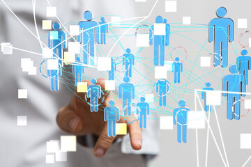 conceptual image with social connection