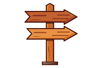 wooden direction sign