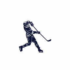 Hockey player silhouette