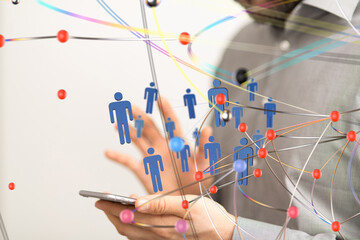 Global network. Blockchain. 3D illustration. Neural networks and artificial intelligence. Abstract  - 3d