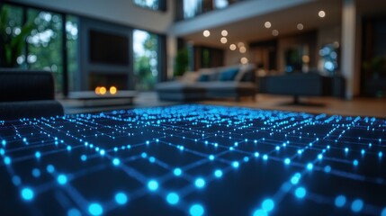 Obraz premium Smart Home Automation Control System with Internet Network Technology