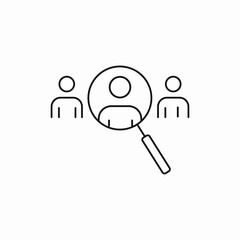 search, recruitment, hiring, icon, vector, sign