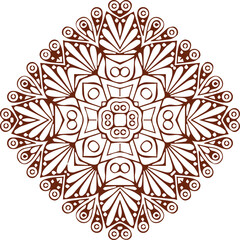 Beautiful flower art and mandala vector design