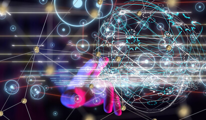 conference Digital Network and data concept 3d