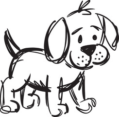 cute dog line art stock photos illustration