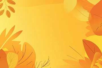 Abstract Yellow and Orange Floral Background