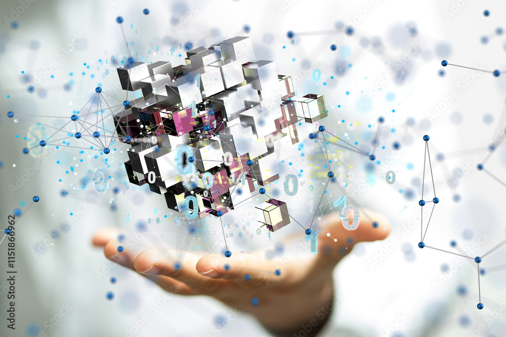 Poster Ui of Cloud Computing Technology Internet Storage Network Concept
