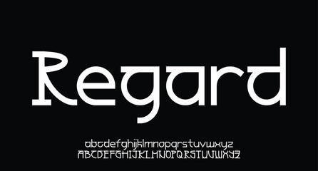Elegant alphabet font typography vector illustrations