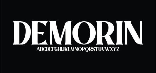 Abstract Fashion font alphabet. Minimal modern urban fonts for logo, brand etc. Typography typeface uppercase lowercase and number. vector illustration
