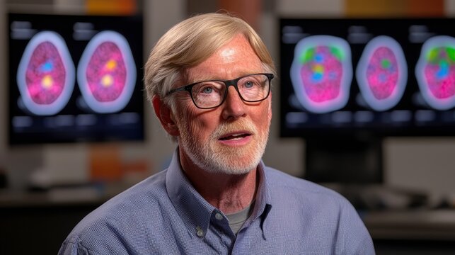 Scientist Discussing Brain Imaging Techniques