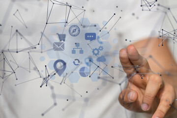 Protect Cloud Information Data Concept..