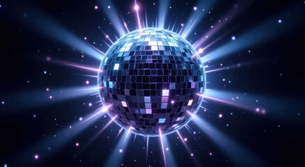 disco ball with bright WhiteSmoke beams of light creating a dazzling light pattern